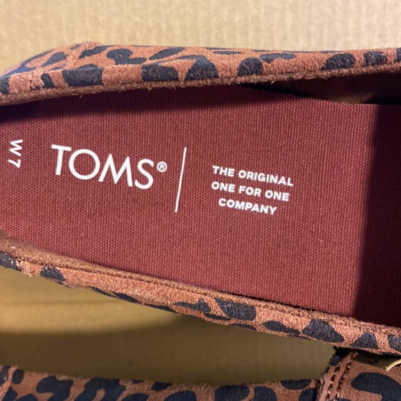 NEW Toms leather wrap brown leopard suede - Picture 9 of 9